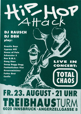 1991-08-23-treibhaus-HiphopAttack#3-Total Chaos-Rausch-DBH