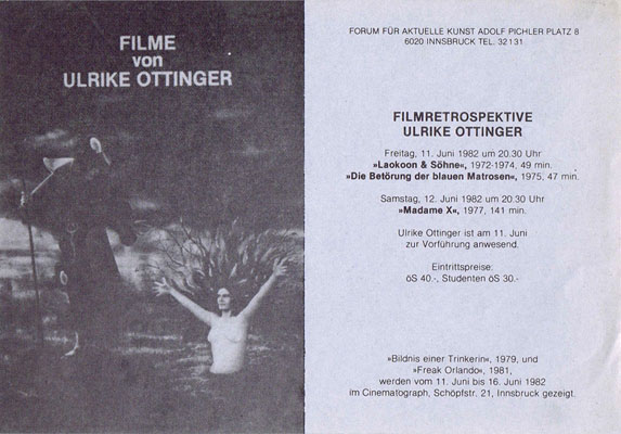 cinematograph - 1982-06-11 - ulrike ottinger