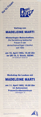1992-04-10 - aflz - madeleine marti workshop