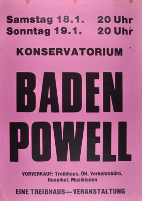 1986-01-18 - konservatorium - treibhaus - baden powell