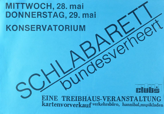 1986-05-28 - konservatorium - treibhaus - schlabarett