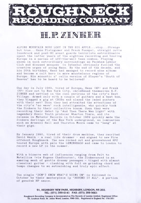 HP Zinker - I Don't Know What's Going On - 1991 -3