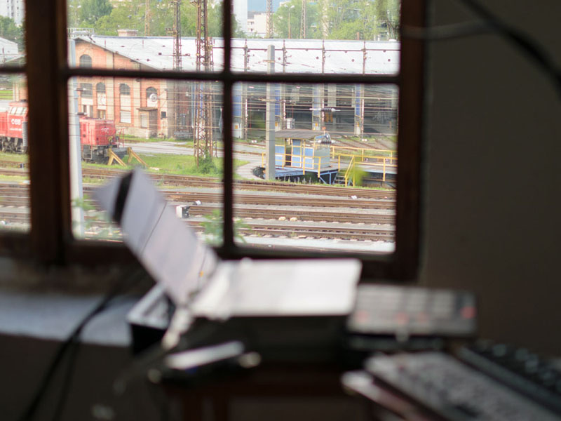 Blick aus dem Stiegenhausfenster