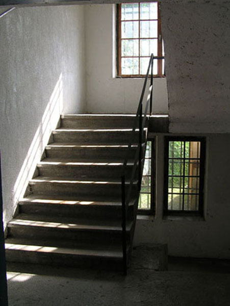 upstairs