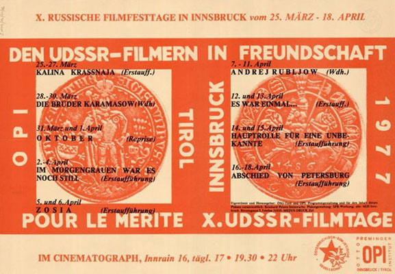 cinematograph X russische filmtage 1977