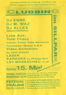 1993-05-15-Clubbing im Sillpark-Total Chaos-Enne-Waz-Allex