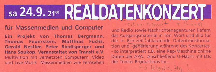 utopia - realdatenkonzert - 1994